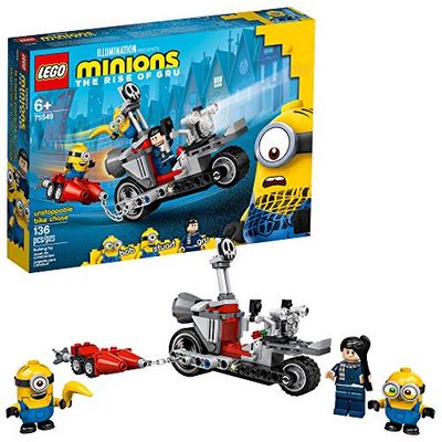 Lego Minions Unstoppable Bike Chase (75549) Minions Toy Building Kit, with Bob, Stuart and Gru Minion Figures, Makes a Great Birthday Present for Minions Fans, New 2020 (136 Pieces) $14 (Reg $24.86)