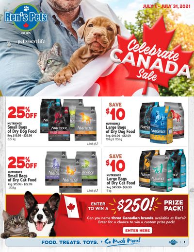 Ren's Pets Depot Celebrate Canada Sale Flyer July 1 to 31