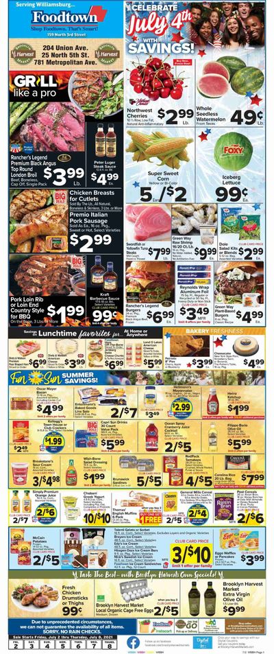 Foodtown (NJ, NY, PA) Weekly Ad Flyer July 2 to July 8