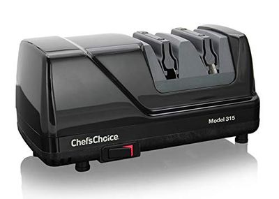 Chef'sChoice 315 XV Versatile Professional Diamond Hone Electric Knife Sharpener for Straight edge or Serrated knives 15 and 20 Degree Class, 2-Stage, Black (Packaging may vary) $83.99 (Reg $111.99) Chef'sChoice 315 XV Versatile Professional Diamond Hone Electric Knife Sharpener for Straight edge or Serrated knives 15 and 20 Degree Class, 2-Stage, Black (Packaging may vary) $83.99 (Reg $111.99)