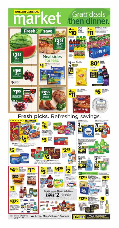 Dollar General (CA) Weekly Ad Flyer July 4 to July 10