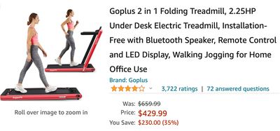 Amazon Canada Deals: Save 35% on Folding Treadmill + 54% on Wireless Over-Ear Headphones + More Offers