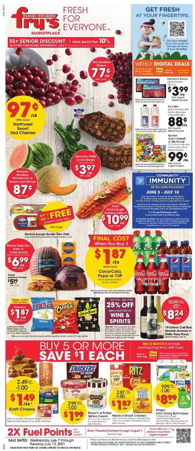 Fry’s (AZ) Weekly Ad Flyer July 7 to July 13