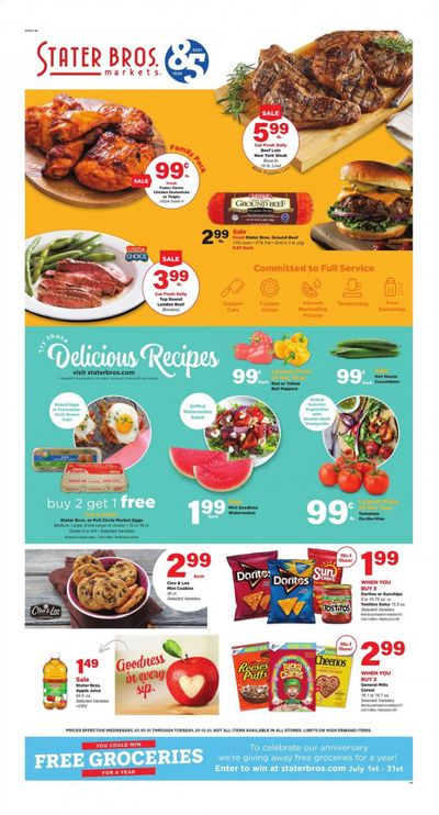 Stater Bros. (CA) Weekly Ad Flyer July 7 to July 13