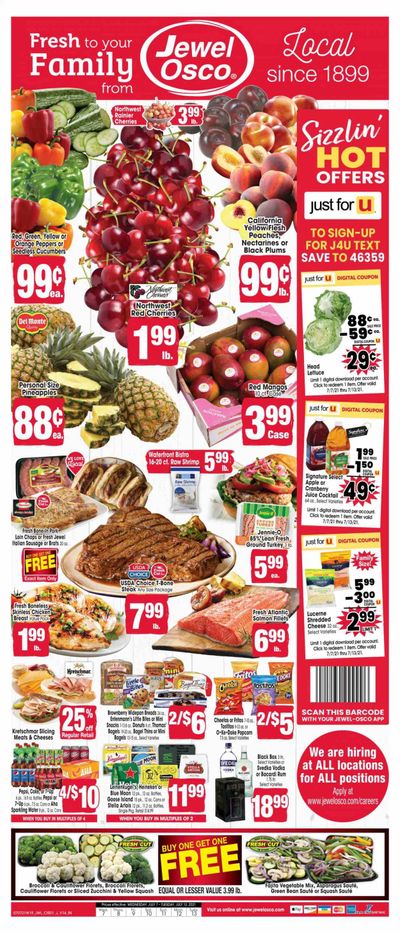 Jewel Osco (IN) Weekly Ad Flyer July 7 to July 13