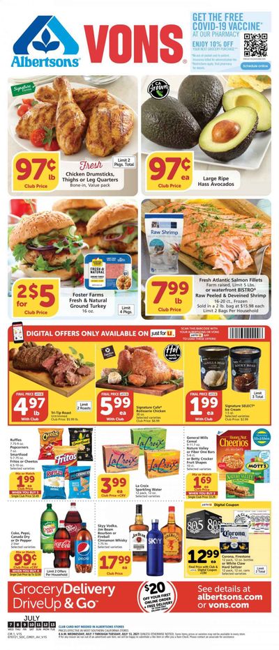 Vons (CA) Weekly Ad Flyer July 7 to July 13