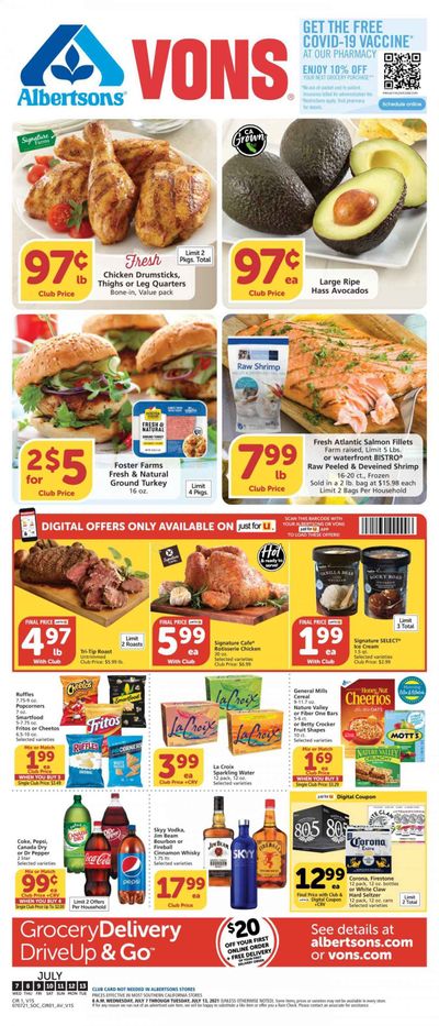 Vons (CA) Weekly Ad Flyer July 7 to July 13