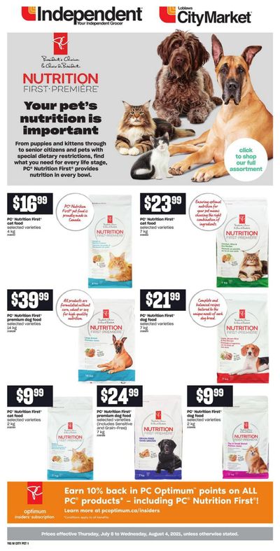 Loblaws City Market (West) PetBook July 8 to August 4