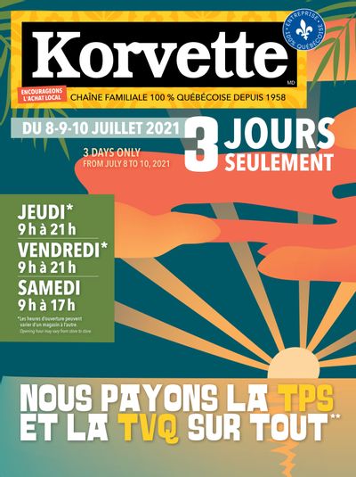 Korvette Flyer July 8 to 10