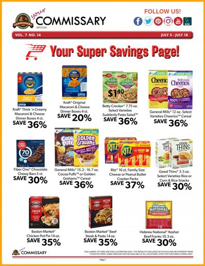 Commissary Weekly Ad Flyer July 5 to July 18