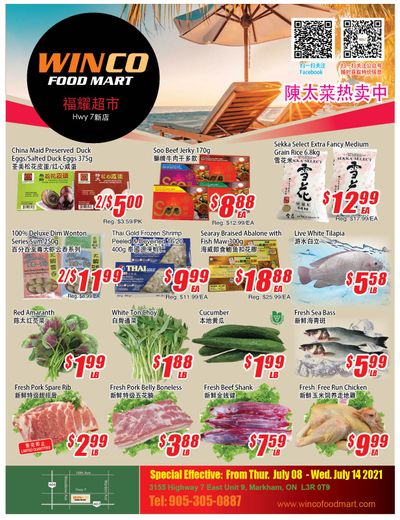 WinCo Food Mart (HWY 7) Flyer July 8 to 14