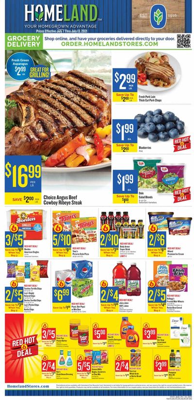 Homeland (OK, TX) Weekly Ad Flyer July 7 to July 13