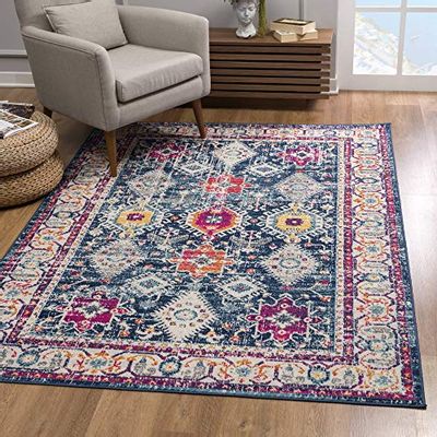 Rug Branch Savannah Traditional Area Rug (5x8 feet) - 5'3" x 7'7", Navy Blue $71 (Reg $96.00)