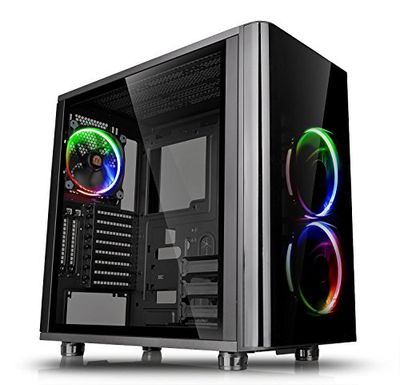 Thermaltake View 31 RGB Dual Tempered Glass SPCC ATX Mid Tower Tt LCS Certified Gaming Computer Case with 3 RGB LED Ring Fan Pre-installed CA-1H8-00M1WN-01 $104.99 (Reg $158.59)