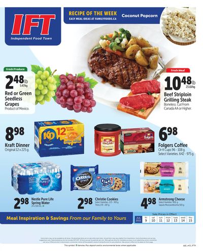 IFT Independent Food Town Flyer July 9 to 15