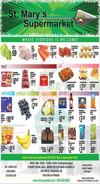 St. Mary's Supermarket Flyer July 7 to 13