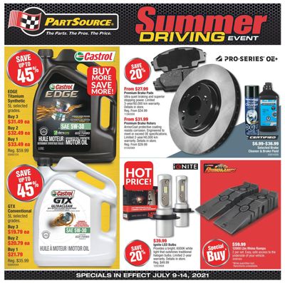 PartSource Flyer July 9 to 14