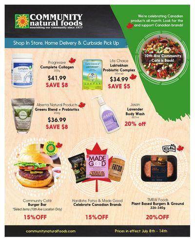 Community Natural Foods Flyer July 8 to 14
