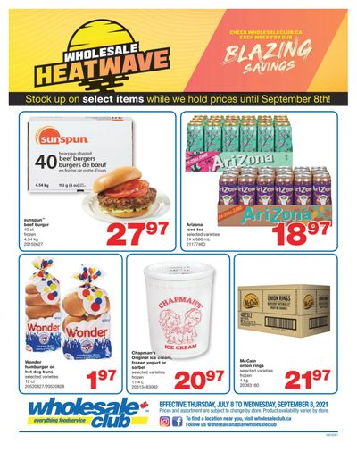 Wholesale Club Wholesale Heatwave (ON) Flyer July 8 to September 8