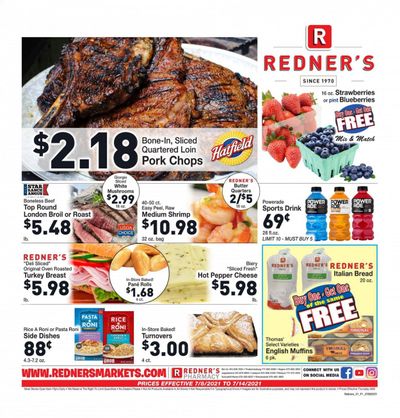 Redner's Markets (DE, MD, PA) Weekly Ad Flyer July 8 to July 14