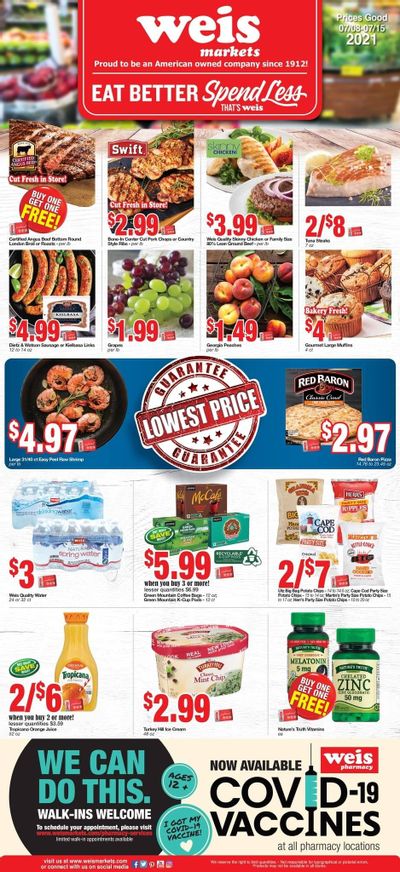 Weis (MD, NY, PA) Weekly Ad Flyer July 8 to July 15
