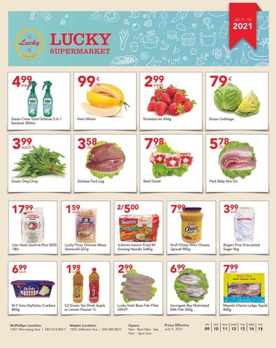 Lucky Supermarket (Winnipeg) Flyer July 9 to 15