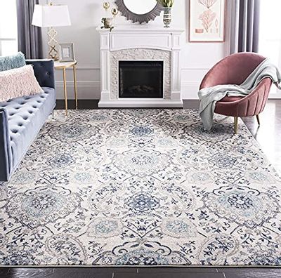 Safavieh Madison Collection MAD600C Cream and Light Grey Bohemian Chic Paisley Area Rug (6'7" x 9'2") $209.97 (Reg $261.97)