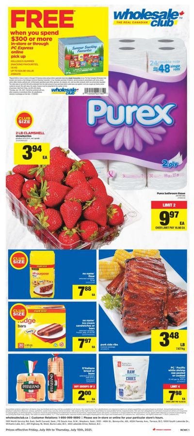 Real Canadian Wholesale Club Flyer July 9 to 15