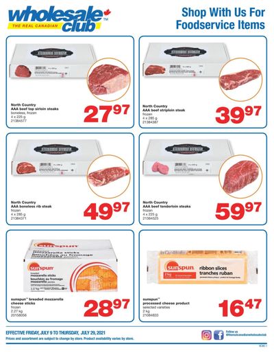 Real Canadian Wholesale Club Food Service Flyer July 9 to 29