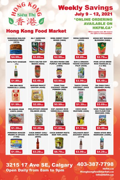 Hong Kong Food Market Flyer July 9 to 12