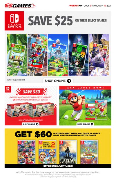 EB Games Flyer July 9 to 15