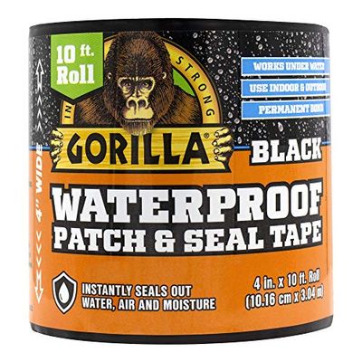 Gorilla Waterproof Patch & Seal Tape 4" x 10' Black, (Pack of 1) $11.45 (Reg $24.06)