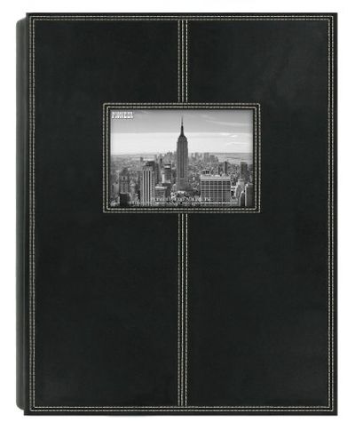 Pioneer Photo Albums 5PS-300 300-Pocket Sewn Leatherette Frame Cover Photo Album, Black $18.6 (Reg $24.52)
