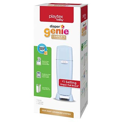 Playtex Diaper Genie Complete Assembled Diaper Pail with Odor Lock Technology & 1 Full Size Refill, Blue (1 pail and 1 refill per unit) $39.97 (Reg $63.91)