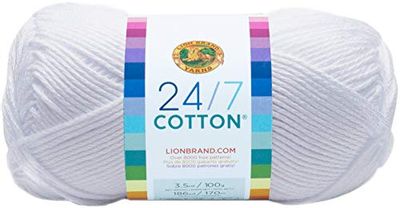 Lion Brand Yarn 761-100 24/7 Cotton Yarn, White $9.01 (Reg $13.26)