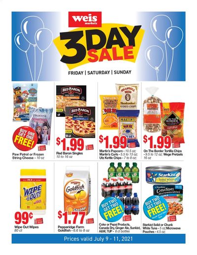 Weis (MD, NY, PA) Weekly Ad Flyer July 9 to July 11