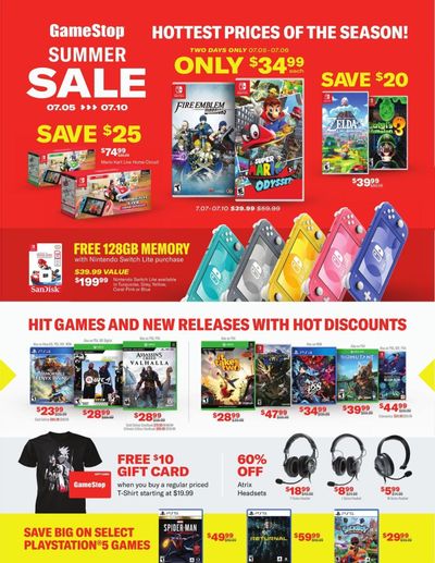GameStop Weekly Ad Flyer July 5 to July 10