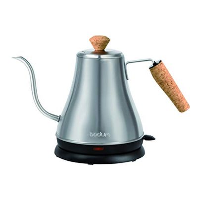 Bodum 11883-57US Melior Gooseneck Water Kettle 27 Ounces Matte Silver $42.6 (Reg $54.37)