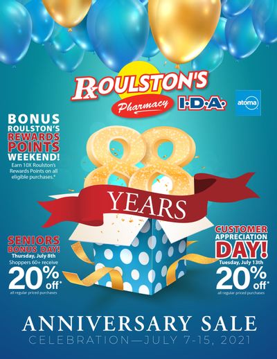 Roulston's Pharmacy Flyer July 7 to 15