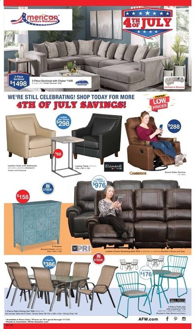 American Furniture Warehouse (AZ, CO, TX) Weekly Ad Flyer July 11 to July 17