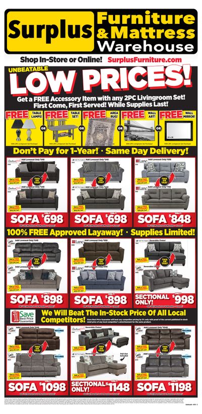 Surplus Furniture & Mattress Warehouse (Dartmouth) Flyer July 12 to August 1