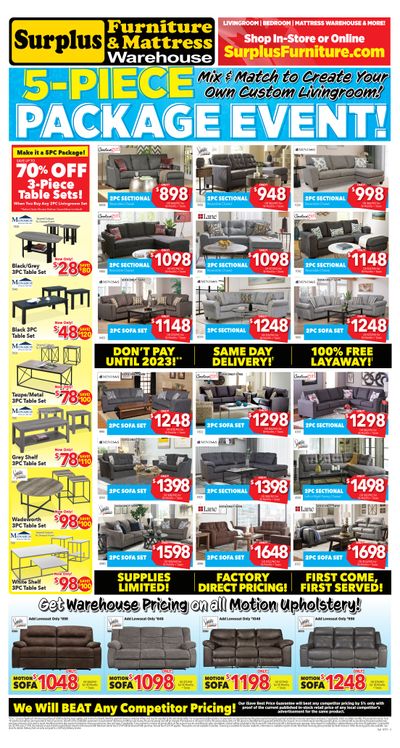Surplus Furniture & Mattress Warehouse (Sydney) Flyer July 12 to August 1