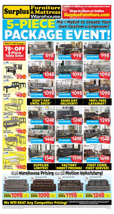 Surplus Furniture & Mattress Warehouse (Edmonton) Flyer July 12 to August 1