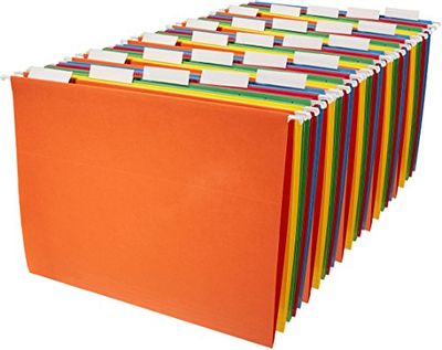 AmazonBasics Hanging Organizer File Folders - Letter Size, Assorted Colors, 25-Pack $6.97 (Reg $13.65)