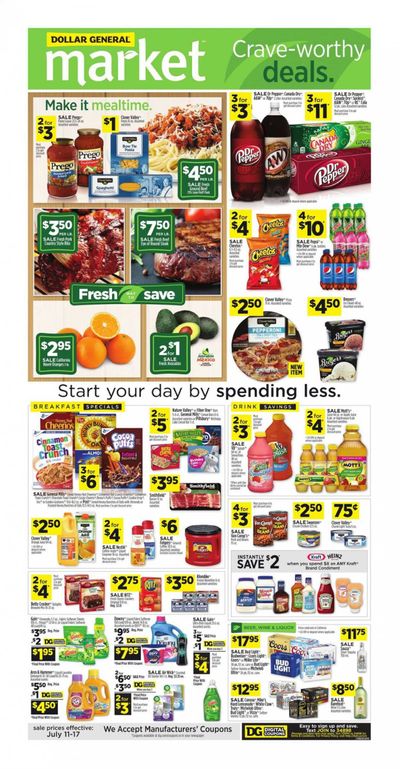 Dollar General (CA) Weekly Ad Flyer July 11 to July 17