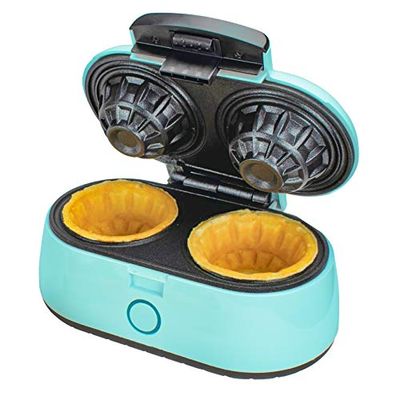 Brentwood TS-1402BL 1000w Double Waffle Bowl Maker, Blue, one size $29.97 (Reg $49.97)