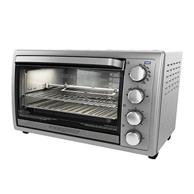 "BLACK+DECKER Rotisserie Toaster Oven, 6 Slice, 5 Functions, Silver, TO4314SSD $68.97 (Reg $115.99)