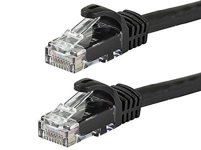 Monoprice Flexboot Cat6 Ethernet Patch Cable - Network Internet Cord - RJ45, Stranded, 550Mhz, UTP, Pure Bare Copper Wire, 24AWG, 25ft, Black $10.4 (Reg $17.00)