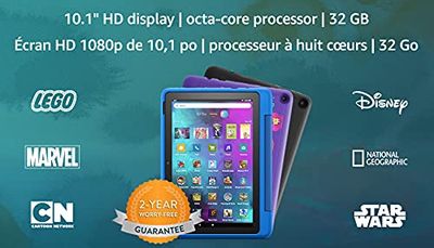 Introducing Fire HD 10 Kids Pro tablet 2-pack, 10.1", 1080p Full HD, ages 6–12, 32 GB, Black/Intergalactic $399.98 (Reg $519.98)