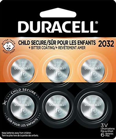 Duracell - 2032 3v Lithium Coin Battery - Long Lasting Battery - 6 Count 0.026 kilogram $12 (Reg $18.90)